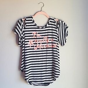 Living Doll Cold Shoulder T-Shirt with "I'm Really a Mermaid" Graphic